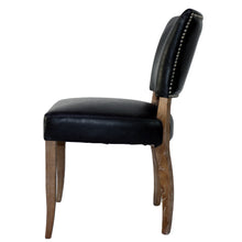 Load image into Gallery viewer, Chair - Black leather vintage
