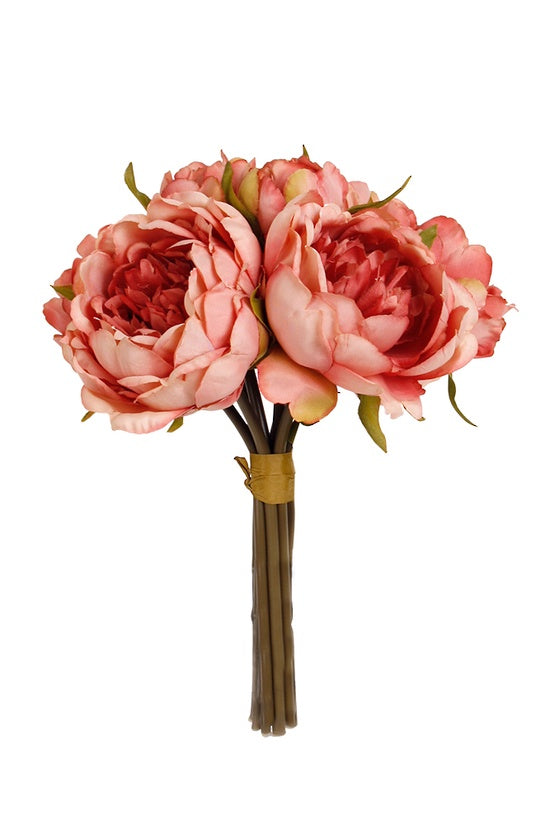 Artificial Peony - Vintage bouquet Pink