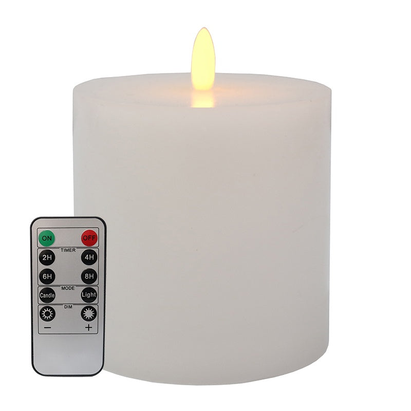 LED Pillar Candle Large - with remote D10x10cm