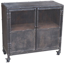 Load image into Gallery viewer, Cabinet - metal brown mesh doors