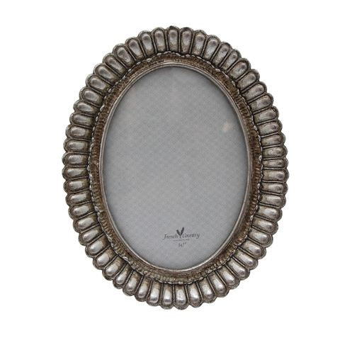 Photo frame - fanned oval pewter 5x7