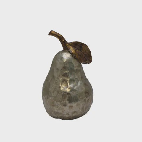 Pear - Silver/Gold ornament - Small