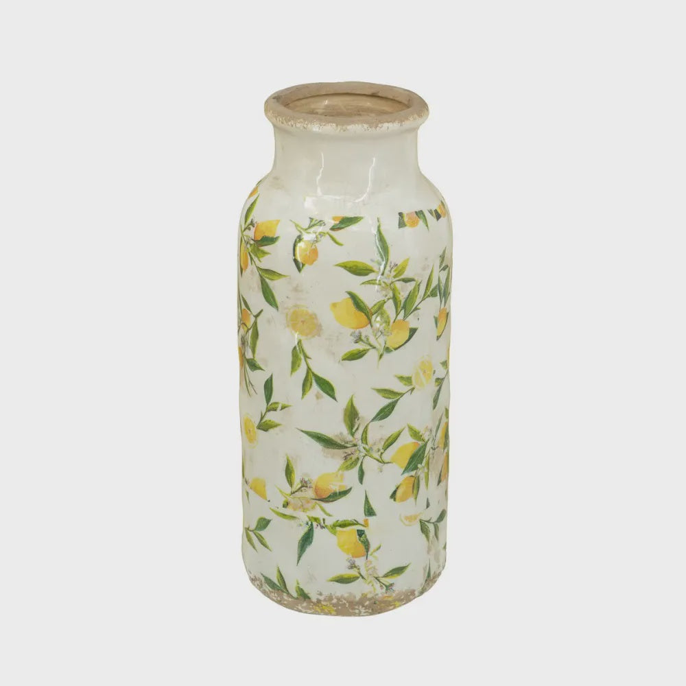 Vase - Lemon and leaves large