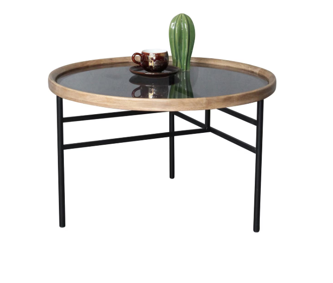 Side table - Glass top low
