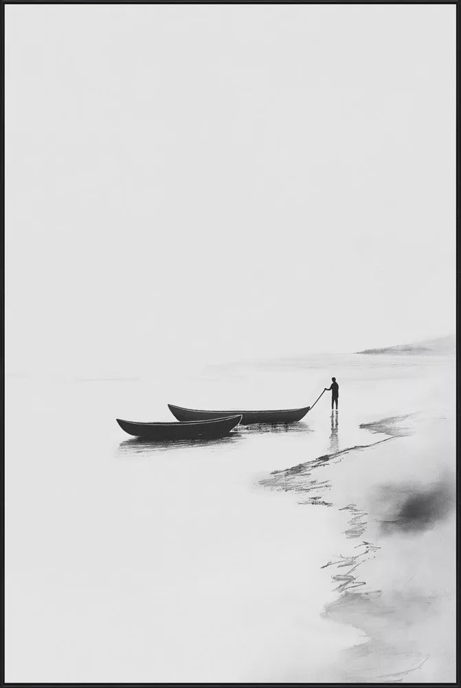 Canvas - Boat Black & white
