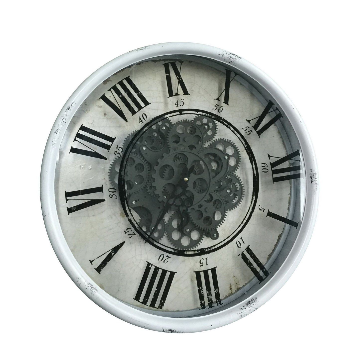 Clock - Vintage gear clock roman numerals