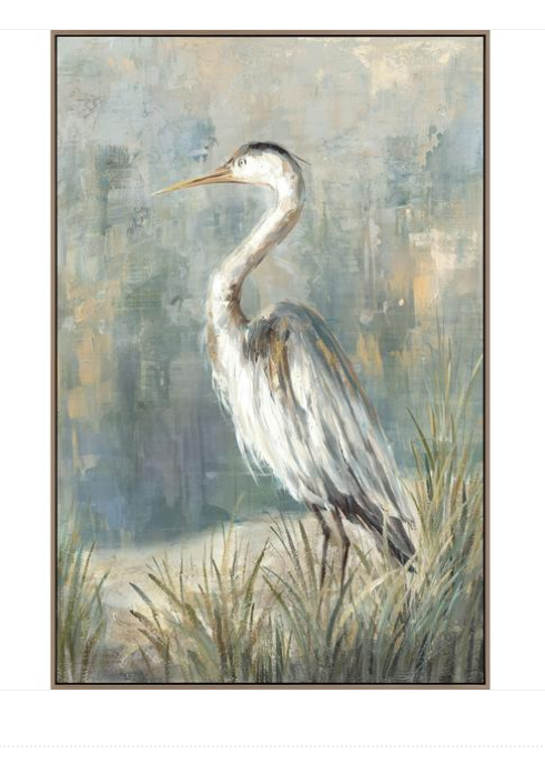 Canvas - Heron Duckeg gold frame