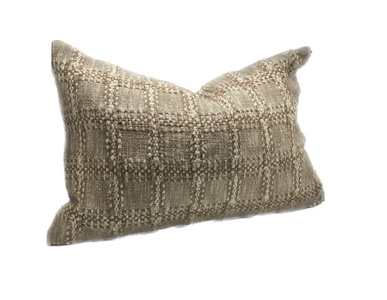 Cushion - Brown check rectangle