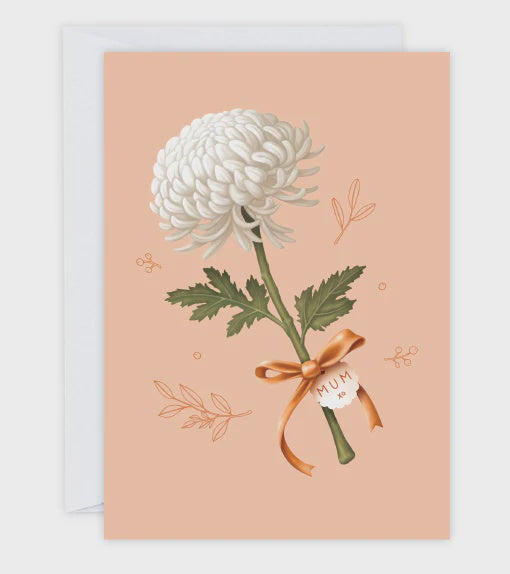 Greeting card - Chrysanthe Mum xo