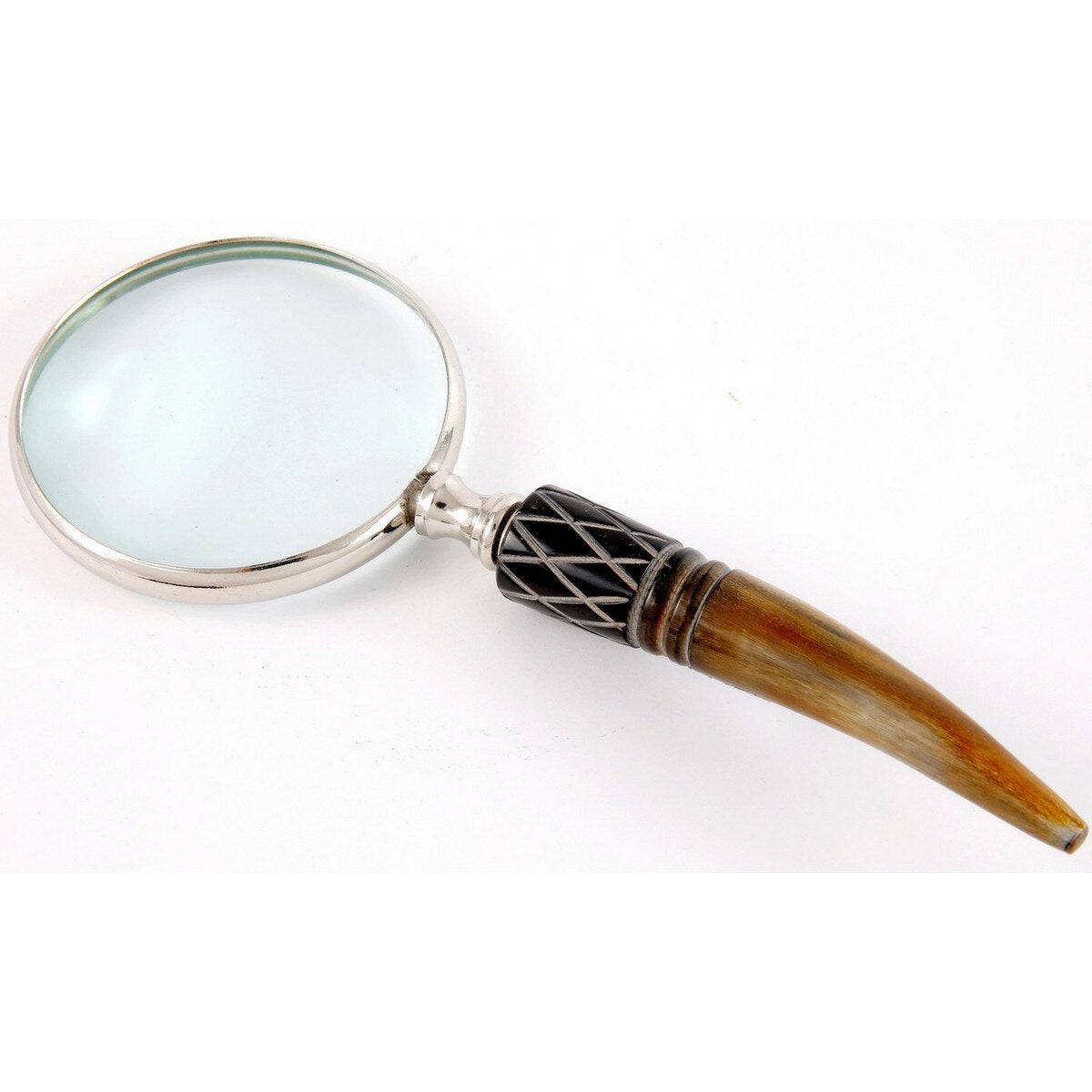 Magnifying glass - horn handle long