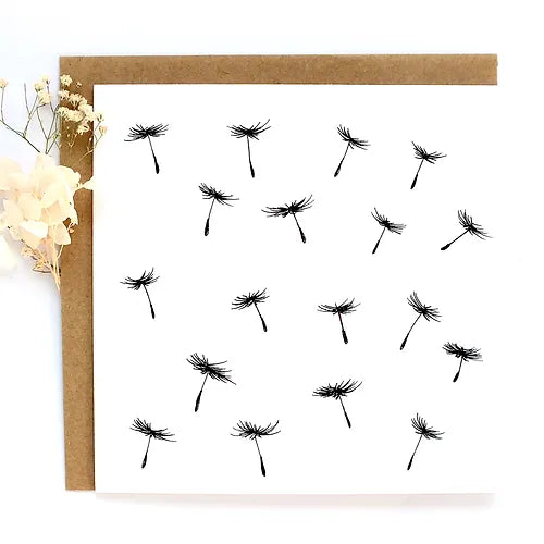 Card - Floating Dandelions