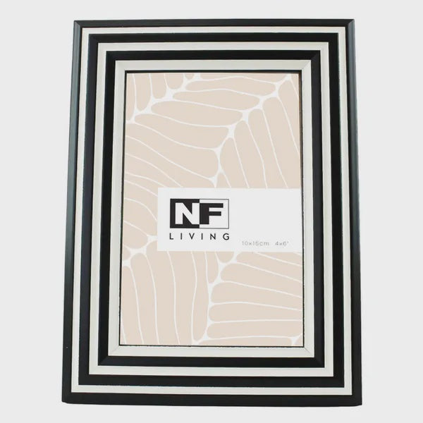 Photo frame - Black & white stripe 4x6