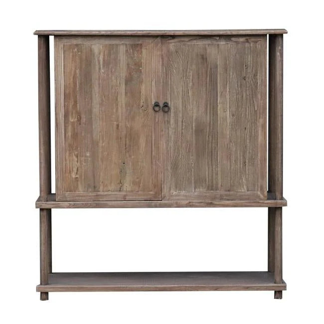 Console - Elm two door bottom shelf