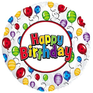 Balloon - Happy Birthday round