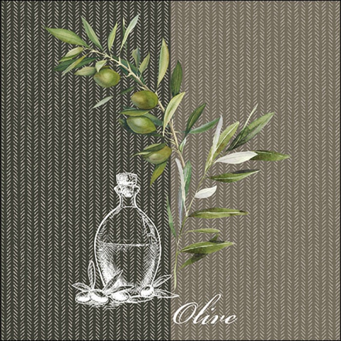 Serviette - Large Luncheon Oil & Olives