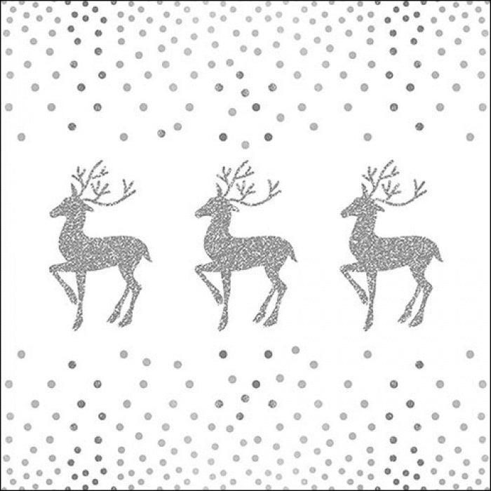 Serviette  - Large Luncheon Deer & Dots