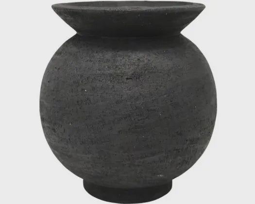 Vase - Black terracotta Hapai Small