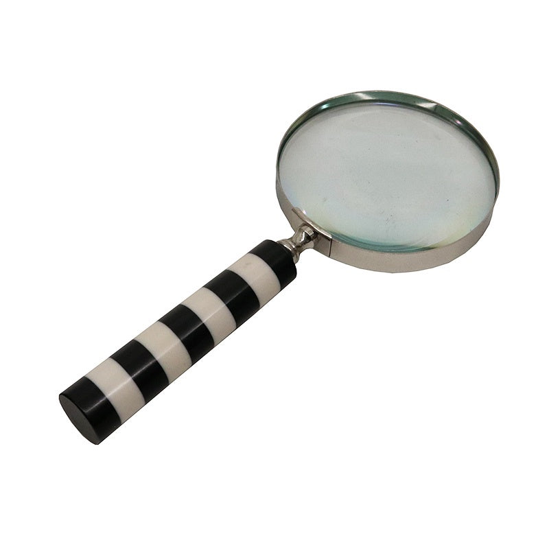 Magnifying Glass - Black & white striped
