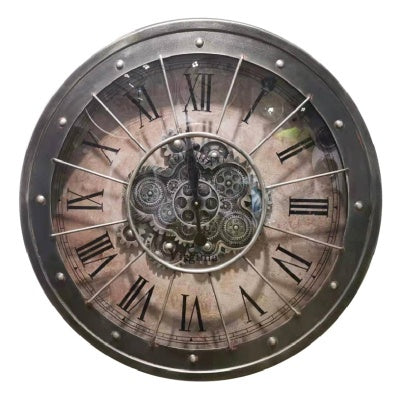 Clock - Black Bezel with gears