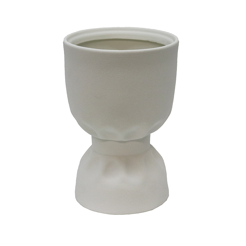 Vase - White Pinched ceramic