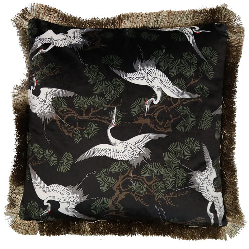 Cushion - velvet Heron