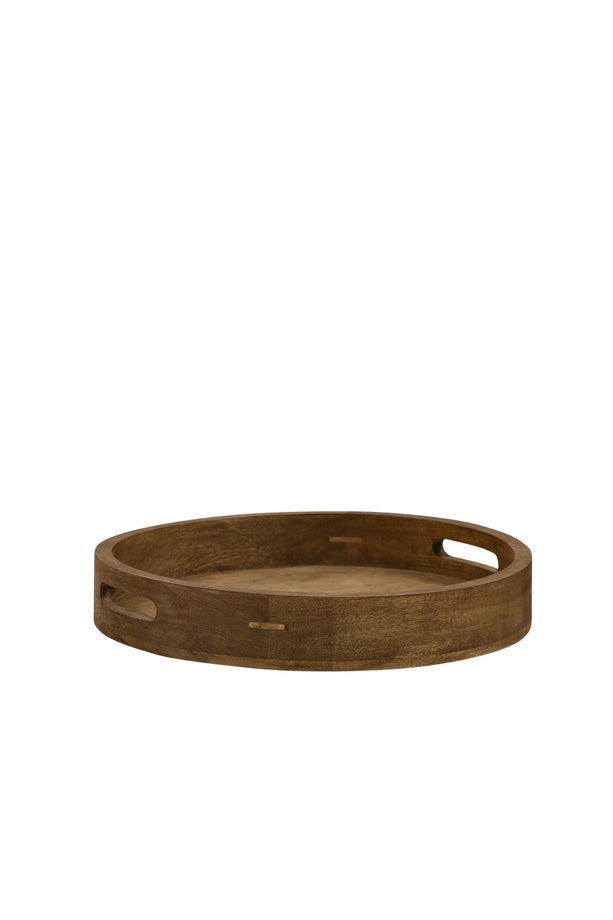 Tray - Wooden Round with handles small