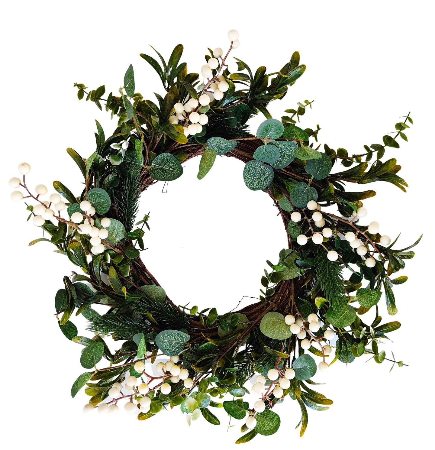 Wreath - Native gum & white berry Large