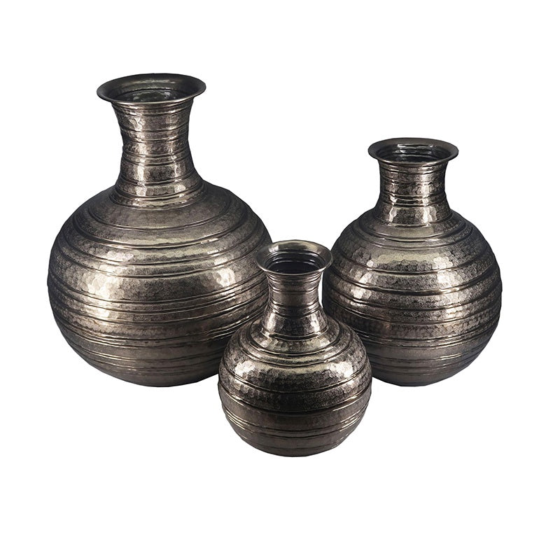 Vase - Aluminum Pot Belly Large