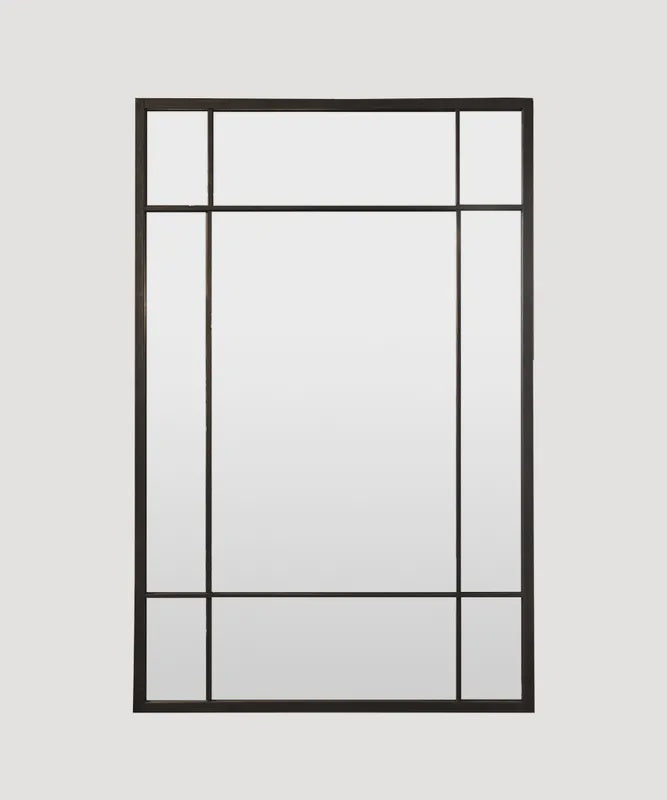 Mirror - Rect Iron Grid