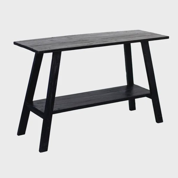 Console - Rustic Reclaimed Wood Black