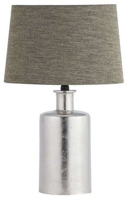 Table lamp- Silver/linen shade