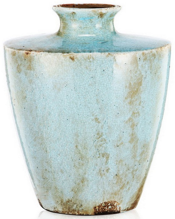 Vase - Blue Patina Terracotta Large