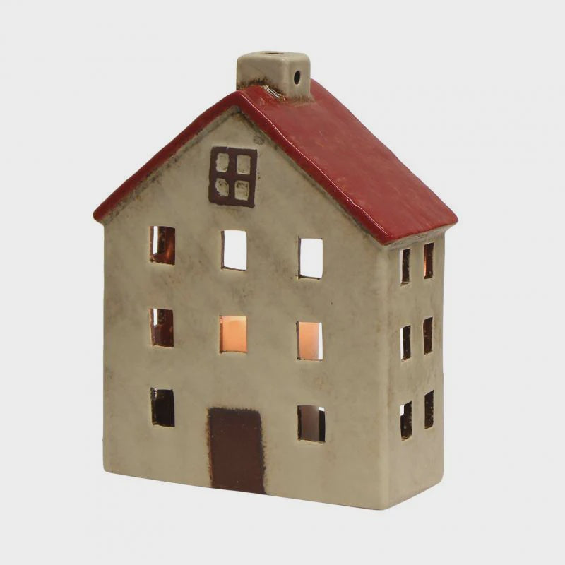 Red White Tea light house