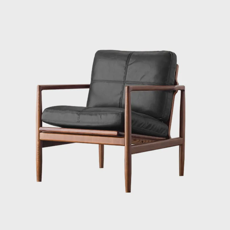 Armchair - Leather Bailey Black