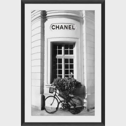 Print - Chanel bicycle, black & white