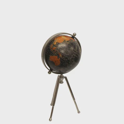 Globe - Black on tripod small