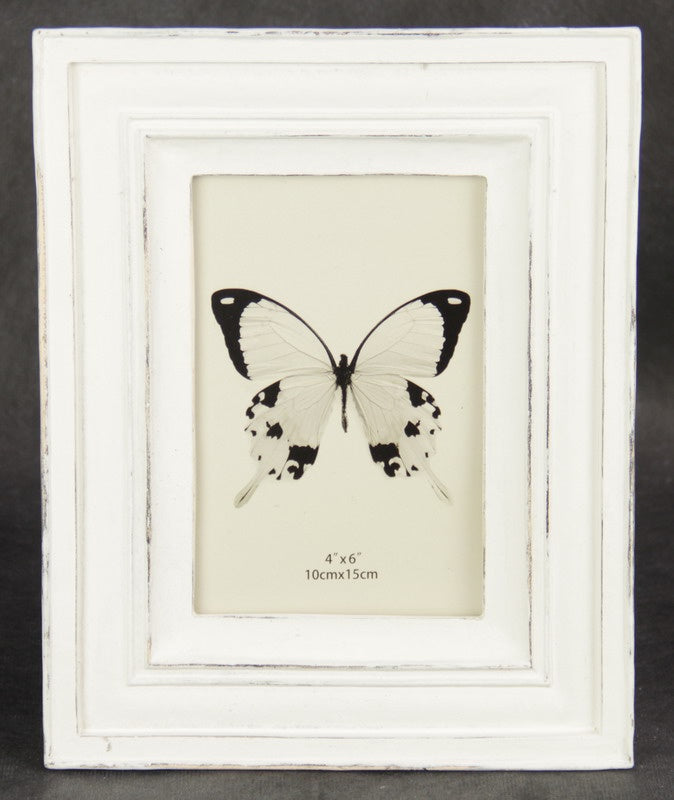 Photo Frame - White stepped 4x6