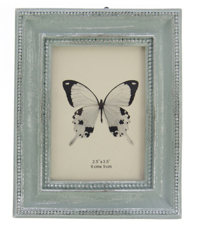 Photo frame - Blue Dotted edge 2.5x3.5cm