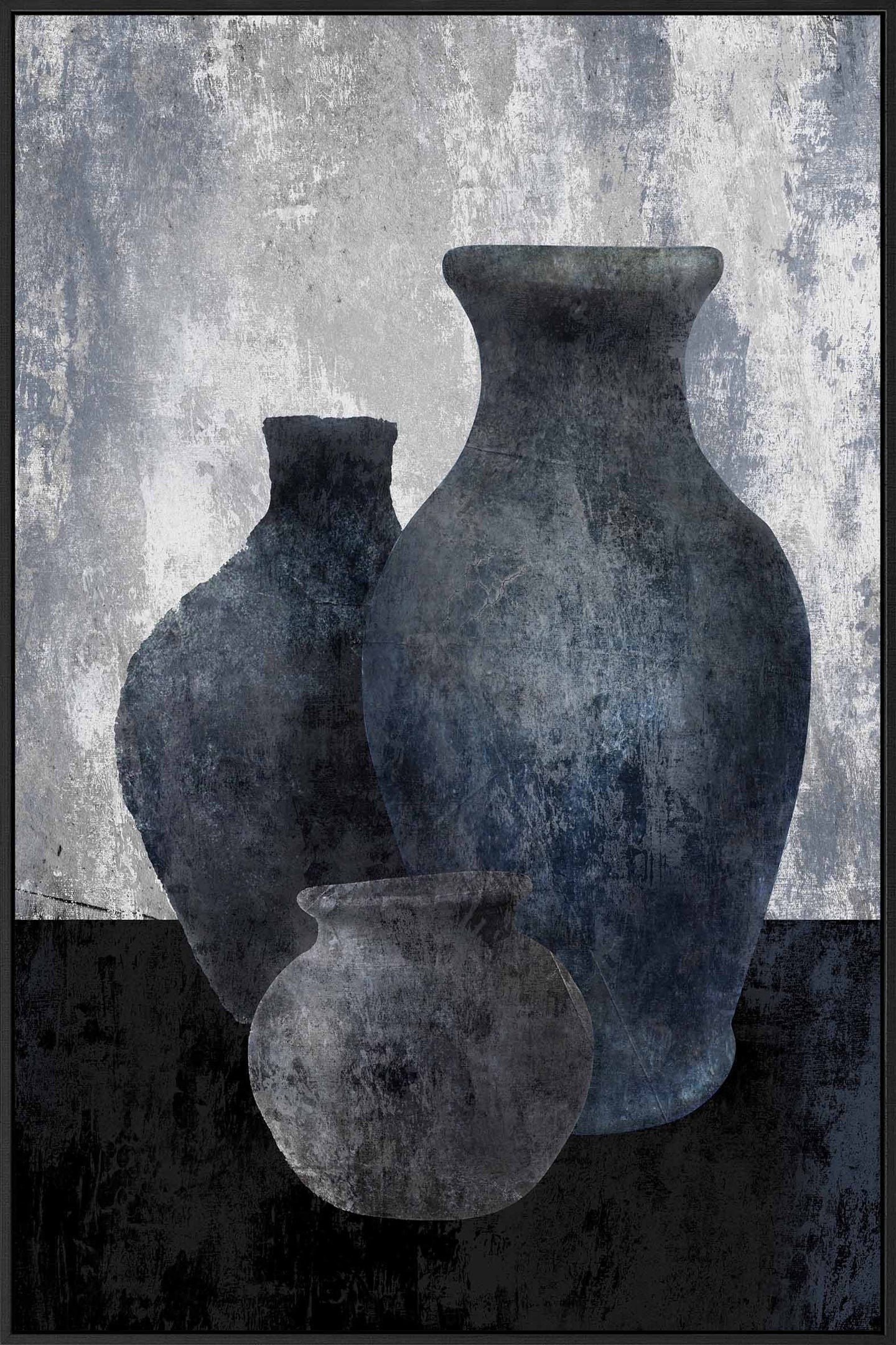 Canvas - Blue vases Earthenware