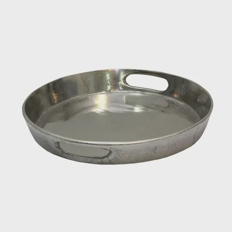 Tray - Silver round deep small