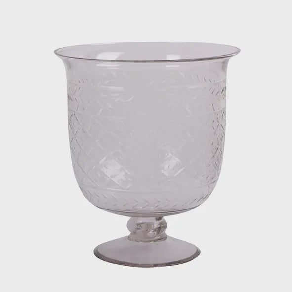 Vase - Cross cut, footed