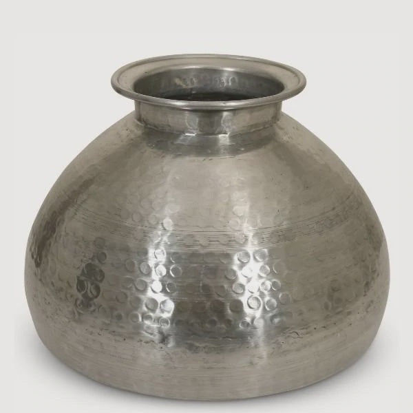 Pot Vase - Hammered Aluminium